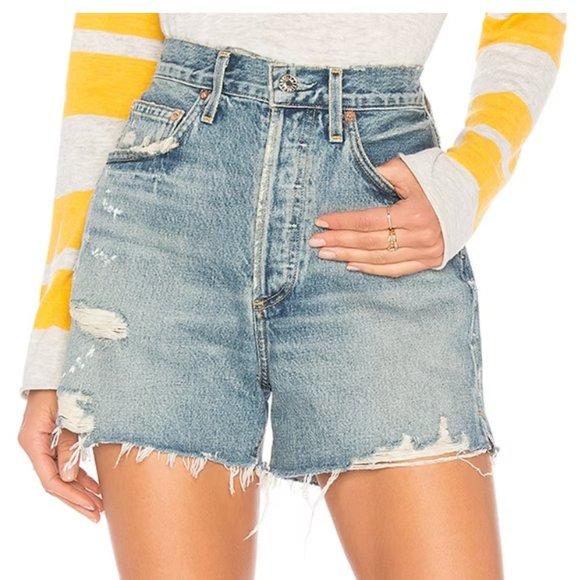 Agolde Dee Shorts - Picture 1 of 5